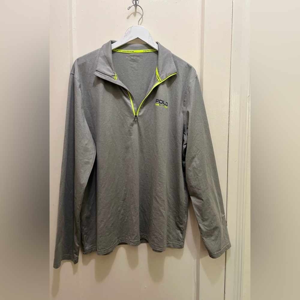 Ralph Lauren Polo Sport Gray Golf Performance XL 1/4 Zip Pullover  Thermo Vent - Picture 3 of 9